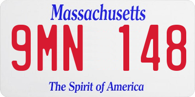 MA license plate 9MN148