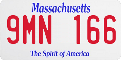 MA license plate 9MN166