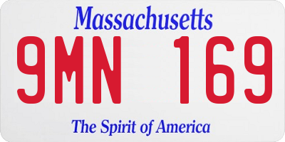 MA license plate 9MN169