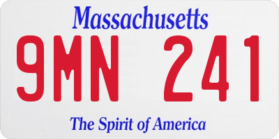 MA license plate 9MN241