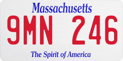MA license plate 9MN246