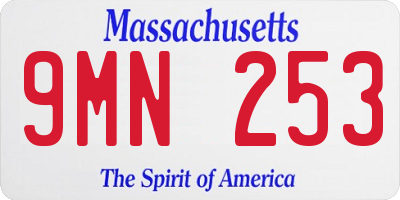 MA license plate 9MN253