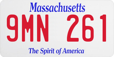 MA license plate 9MN261