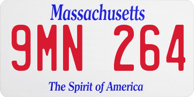 MA license plate 9MN264