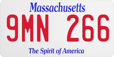 MA license plate 9MN266