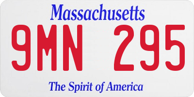 MA license plate 9MN295