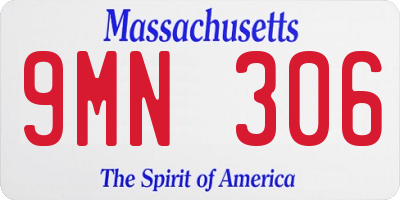 MA license plate 9MN306