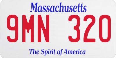 MA license plate 9MN320