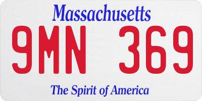 MA license plate 9MN369