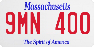 MA license plate 9MN400