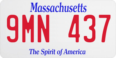 MA license plate 9MN437