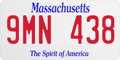 MA license plate 9MN438