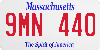MA license plate 9MN440