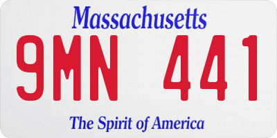 MA license plate 9MN441