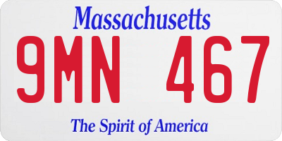 MA license plate 9MN467