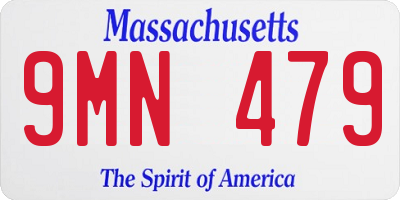 MA license plate 9MN479