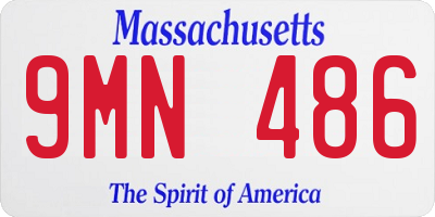 MA license plate 9MN486