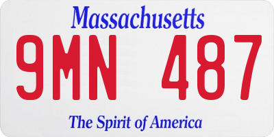 MA license plate 9MN487
