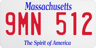MA license plate 9MN512