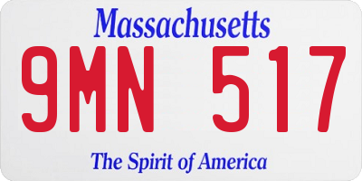 MA license plate 9MN517