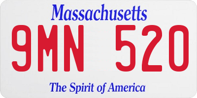 MA license plate 9MN520
