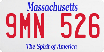 MA license plate 9MN526