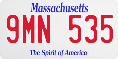 MA license plate 9MN535
