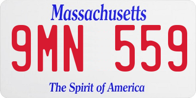 MA license plate 9MN559