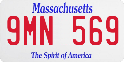 MA license plate 9MN569