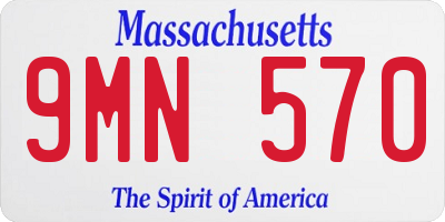 MA license plate 9MN570