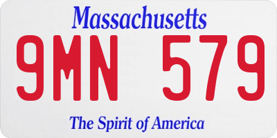 MA license plate 9MN579