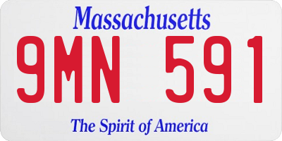 MA license plate 9MN591