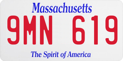 MA license plate 9MN619