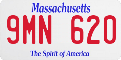 MA license plate 9MN620