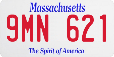 MA license plate 9MN621