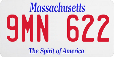 MA license plate 9MN622