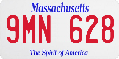 MA license plate 9MN628