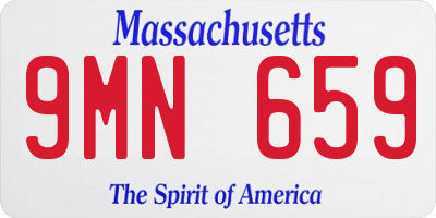 MA license plate 9MN659