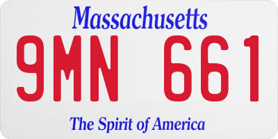 MA license plate 9MN661
