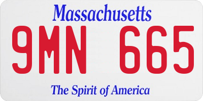 MA license plate 9MN665