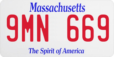 MA license plate 9MN669