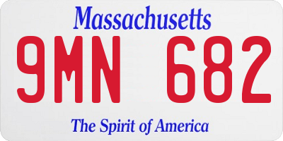 MA license plate 9MN682