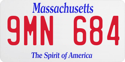 MA license plate 9MN684
