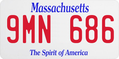 MA license plate 9MN686