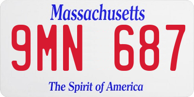 MA license plate 9MN687