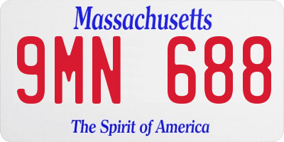 MA license plate 9MN688