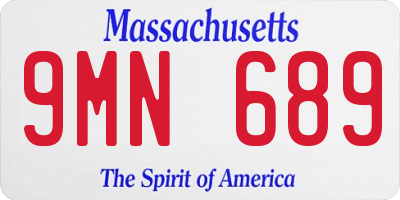 MA license plate 9MN689
