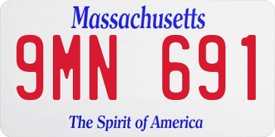 MA license plate 9MN691
