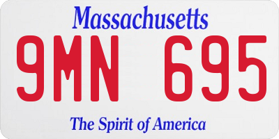 MA license plate 9MN695