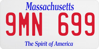 MA license plate 9MN699